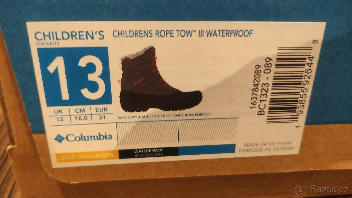 Dětské zimní boty Columbia vel.31 - 2