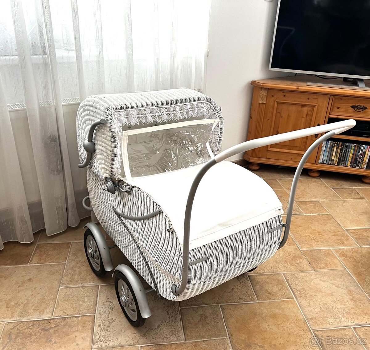 Košatina,proutěný kočárek pro dítě+zdarma dárky - 2