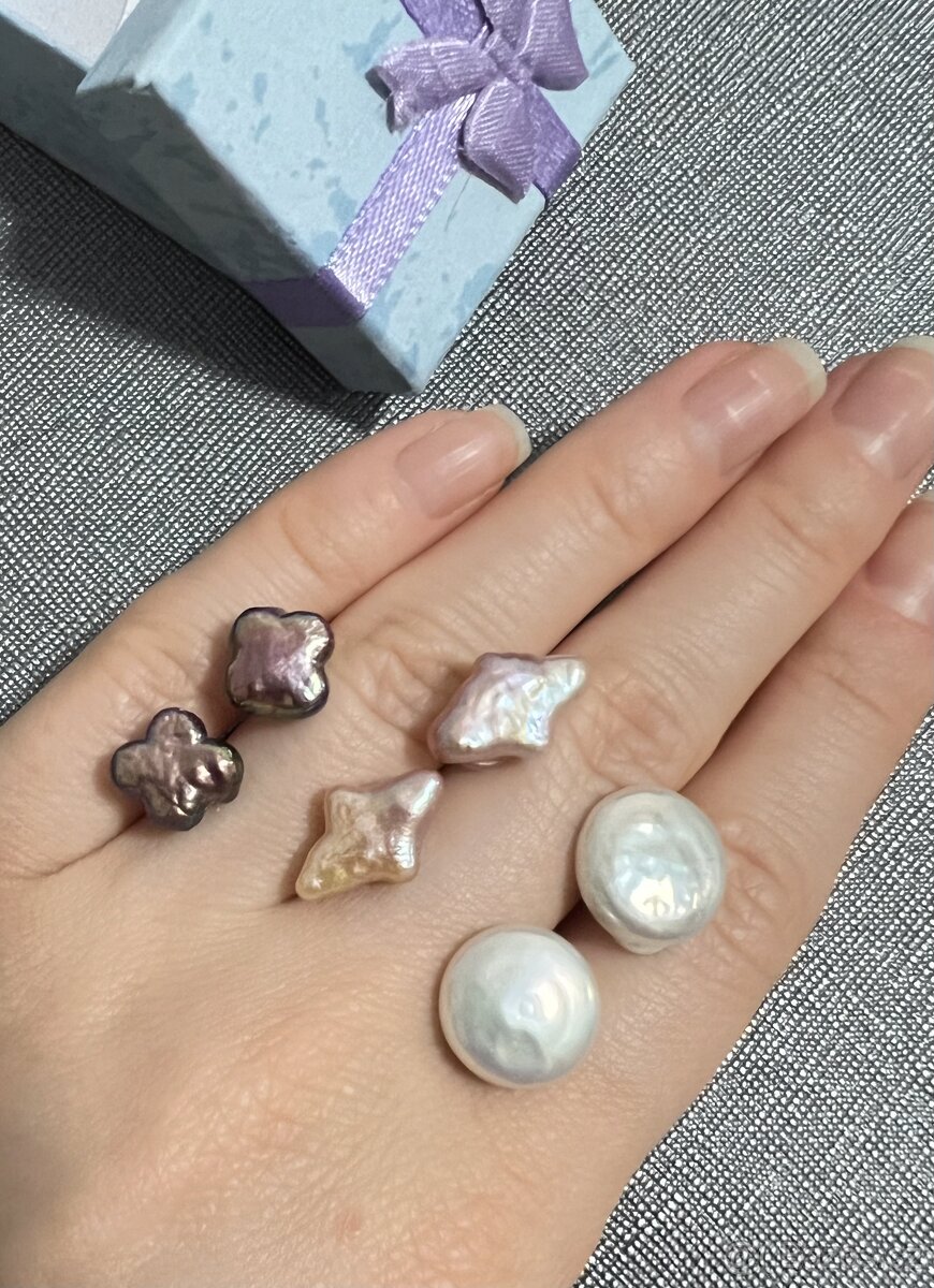 Naušnice z přírodních sladkovodních perel - 2