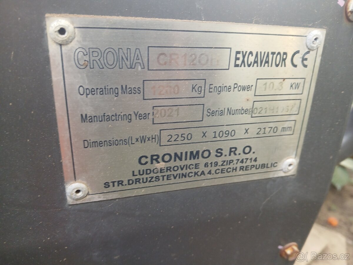 Minibagr Crona 1,2t - 2