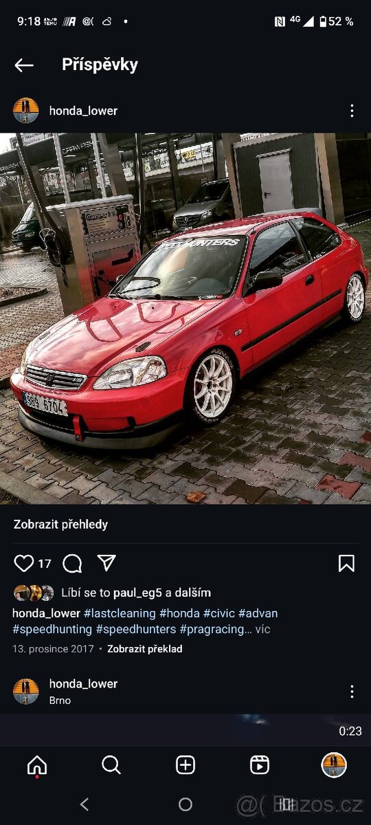 Podnárazník/lip civic - 2