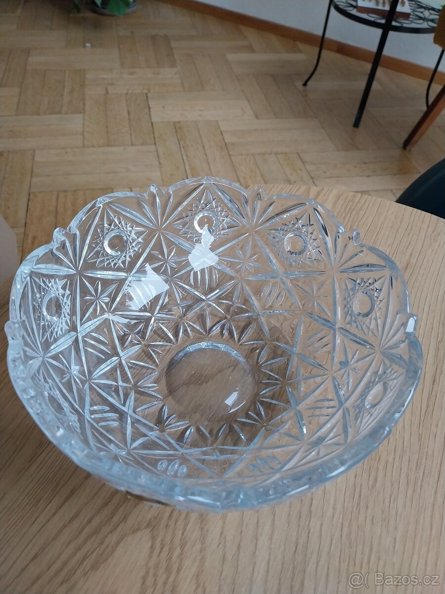 Broušená mísa zn. Bohemia Cristal - 2