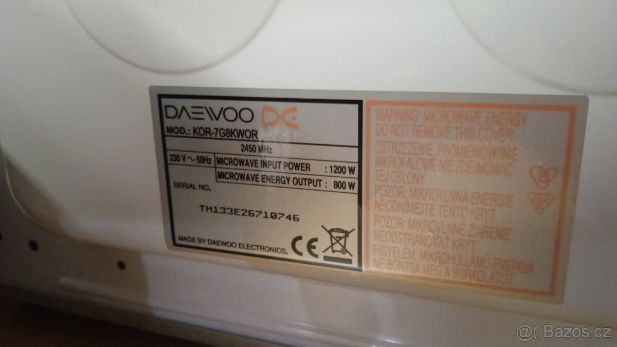 mikrovlnná trouba Daewoo - 2