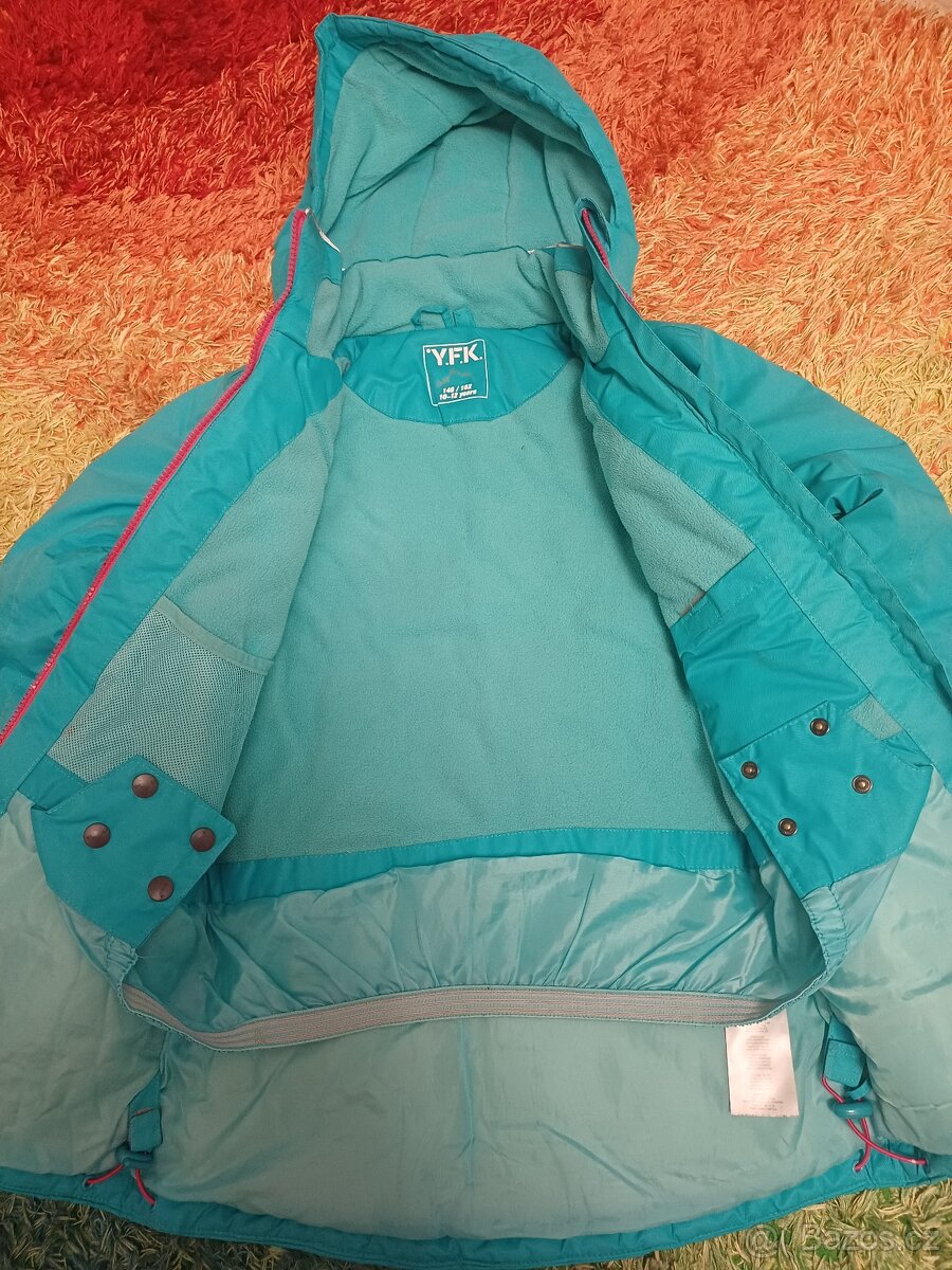 Modrá zimní bunda vel. 146 - 152 - 2