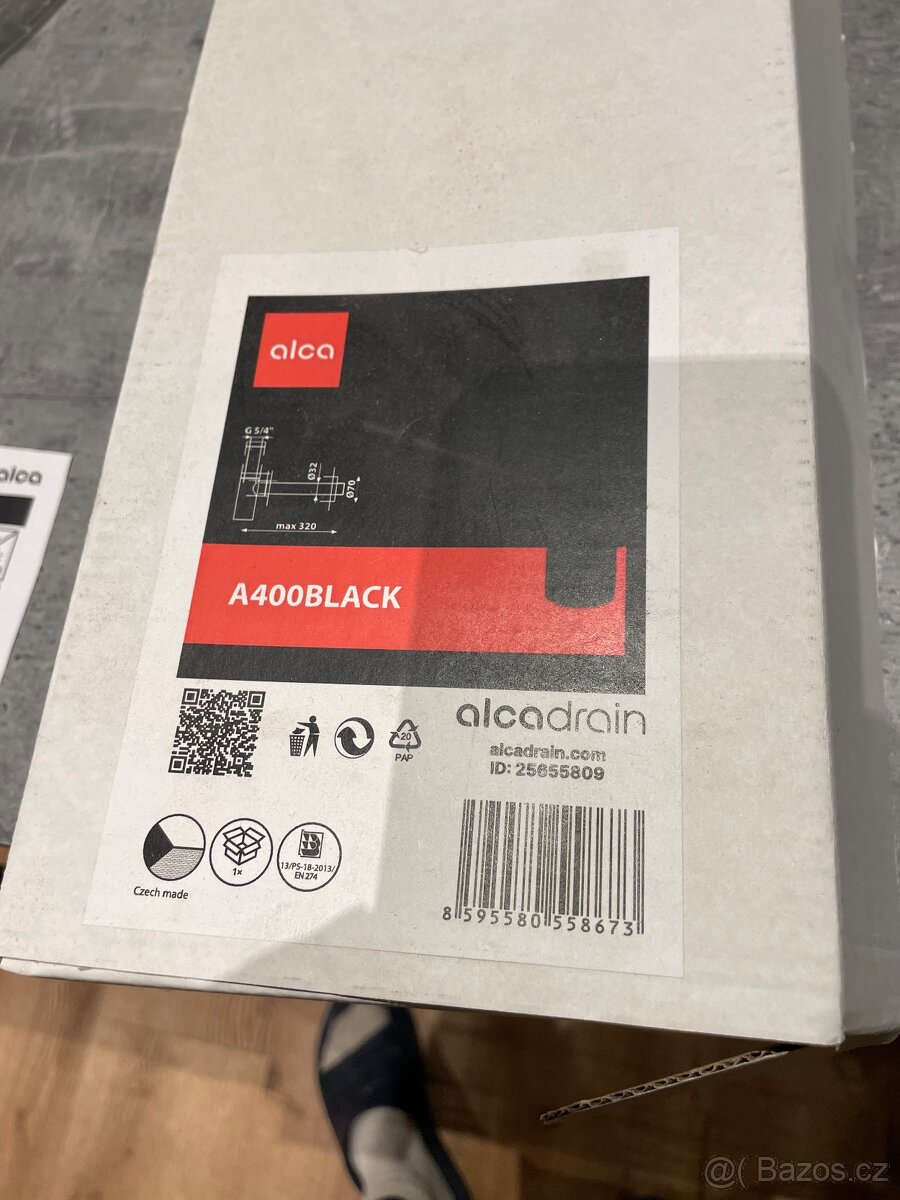 Designový sifon, černá mat A400BLACK NOVÝ - 2