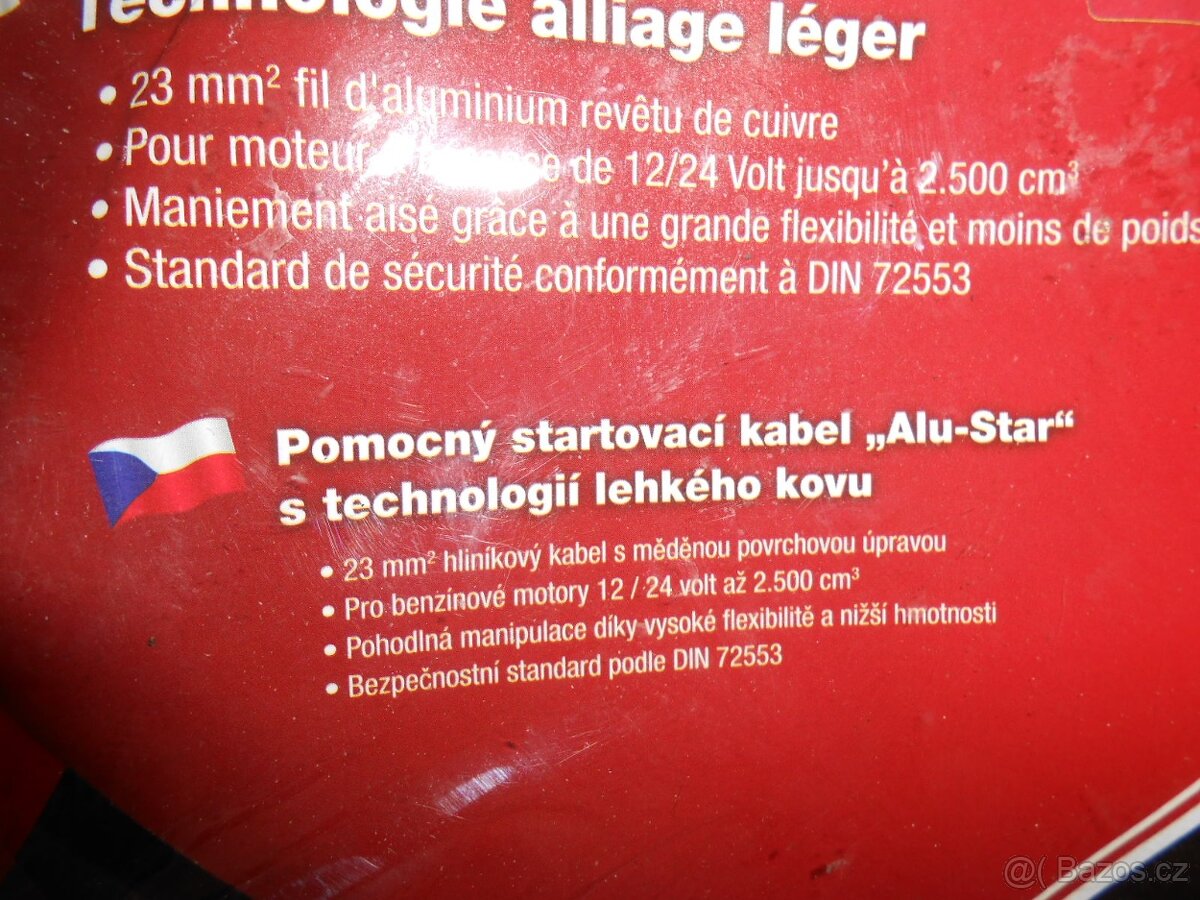 Startovací kabely 2x - druhy foto - nepoužité - cena celkem - 2