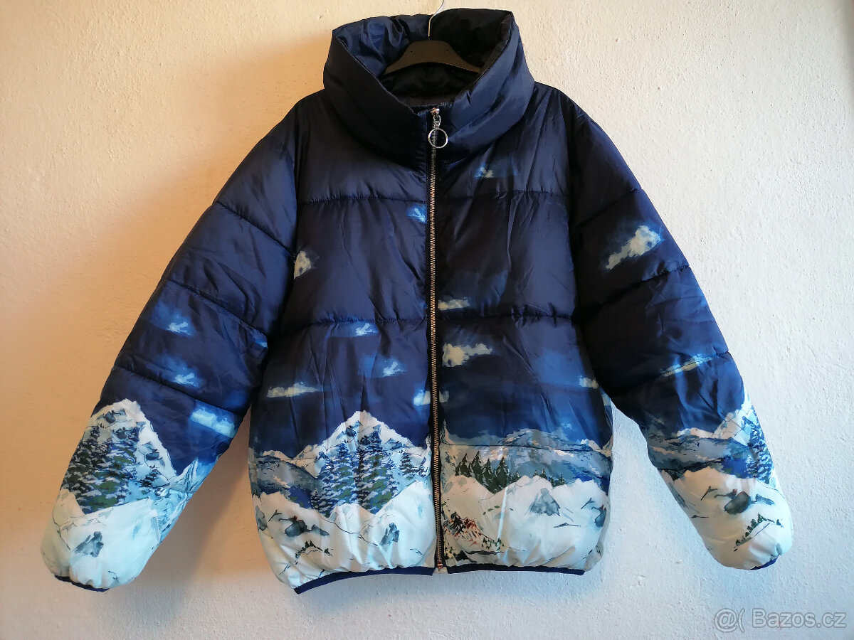 Dámská zimní bunda s motivem zasněžené krajiny - 2