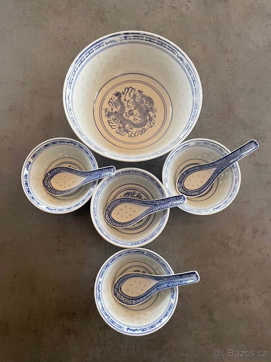Čínský rýžový porcelán sada - 2