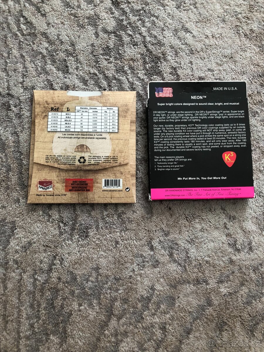 Prodám struny - akustická kytara v tvrdosti .12 - 2