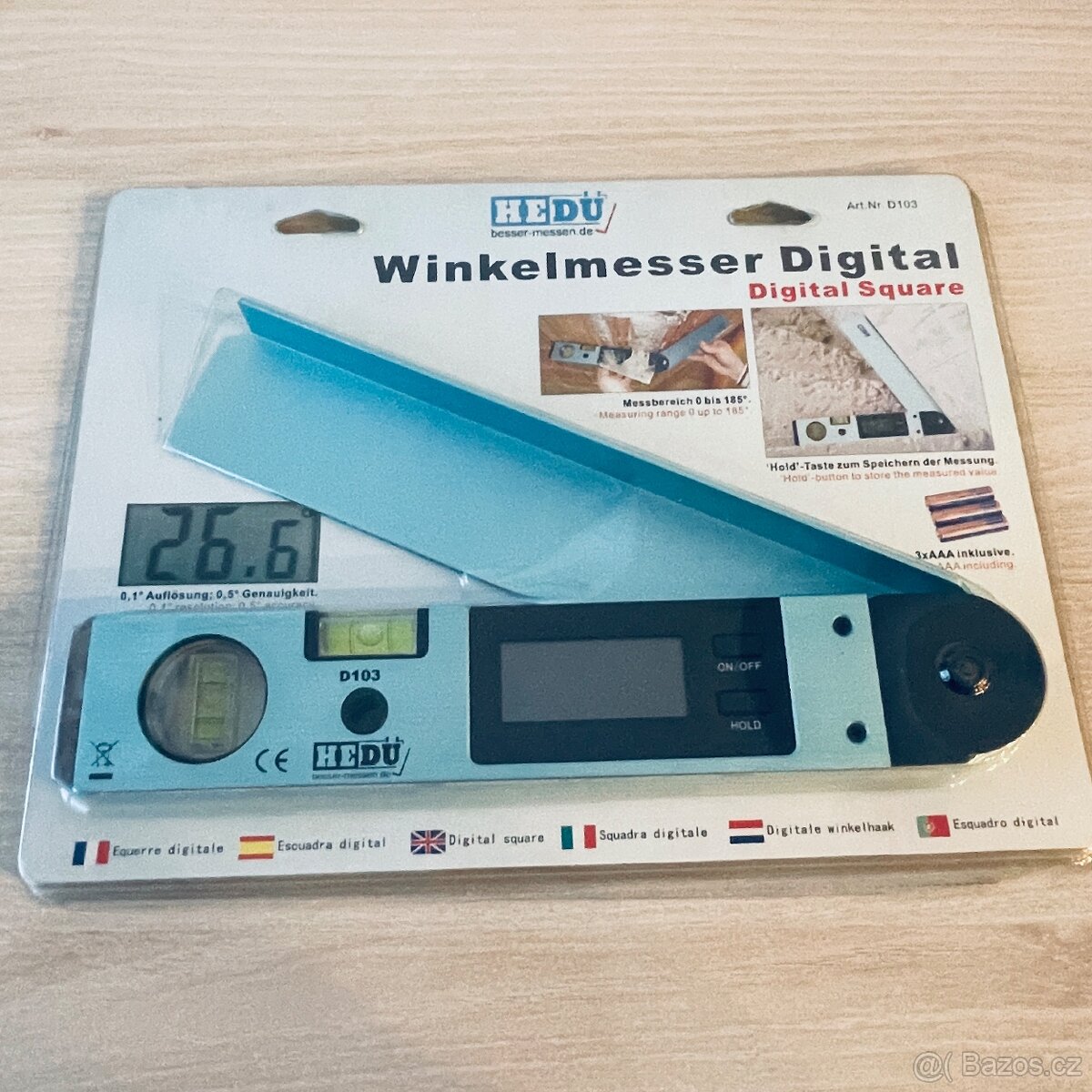 Digitální úhloměr HEDU D103, nové - 2