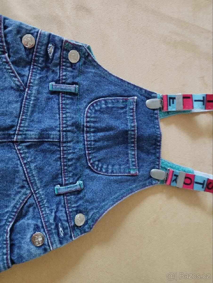 sukně s laclem,riflova,velmi dobrý stav - 2