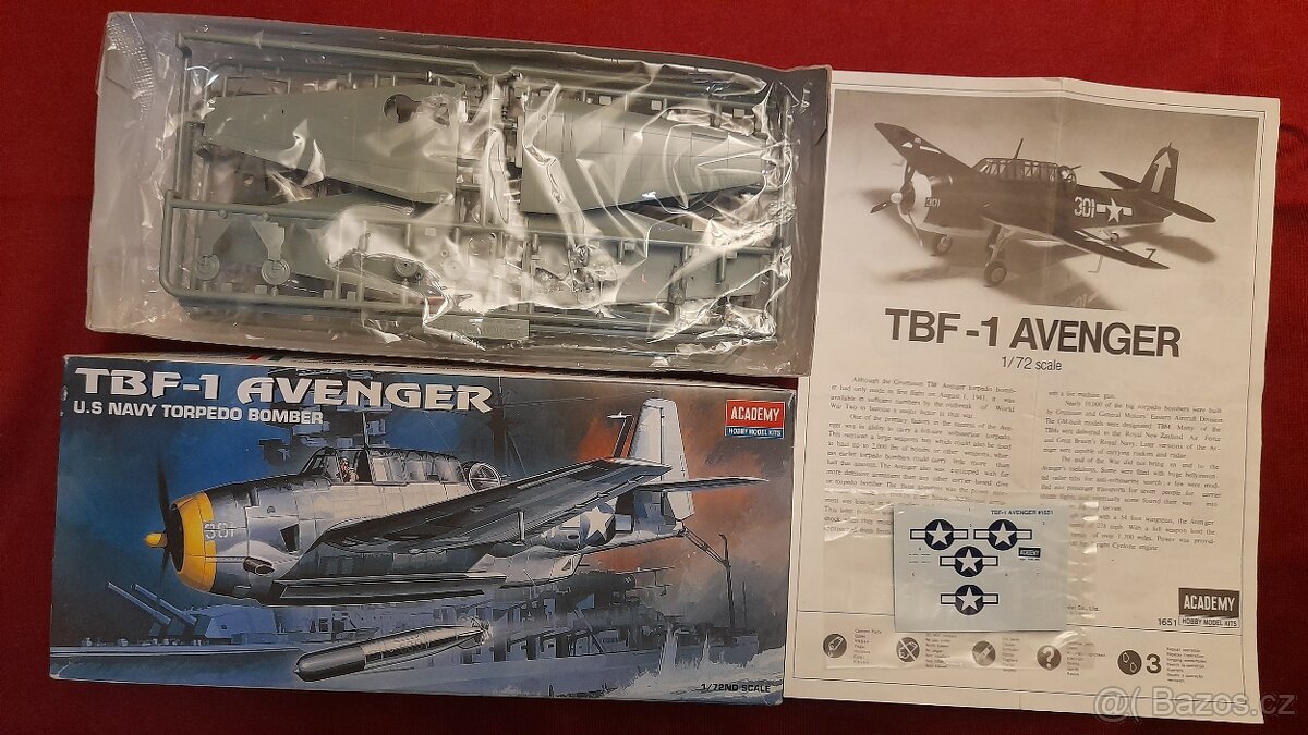 Model letadla TBF-1 AVENGER 1:72 - 2