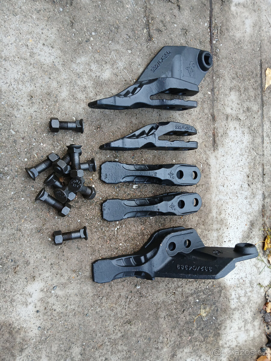 Zuby pro lopaty na stroje JCB 3 cx/4cx /2 cx + volvo BL - 2