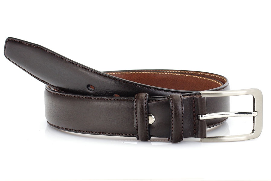 Pánský kožený opasek M3555 o šířce 3,5 cm - 2