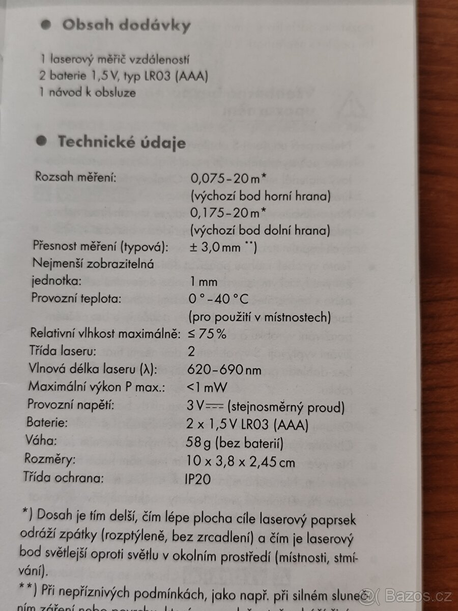 Laserový měřič Parkside - 2