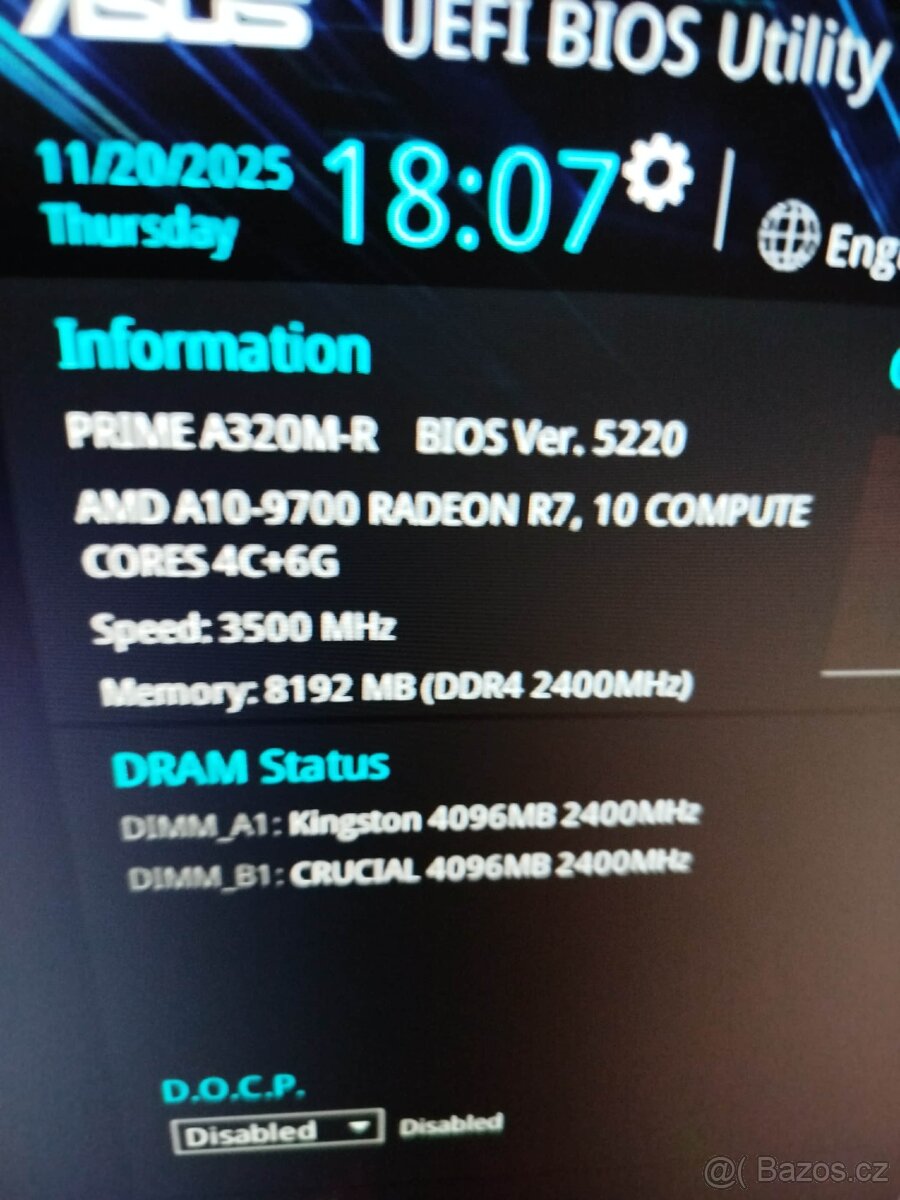 zakladní deska AM4+ CPU +Pamět 8gb - 2