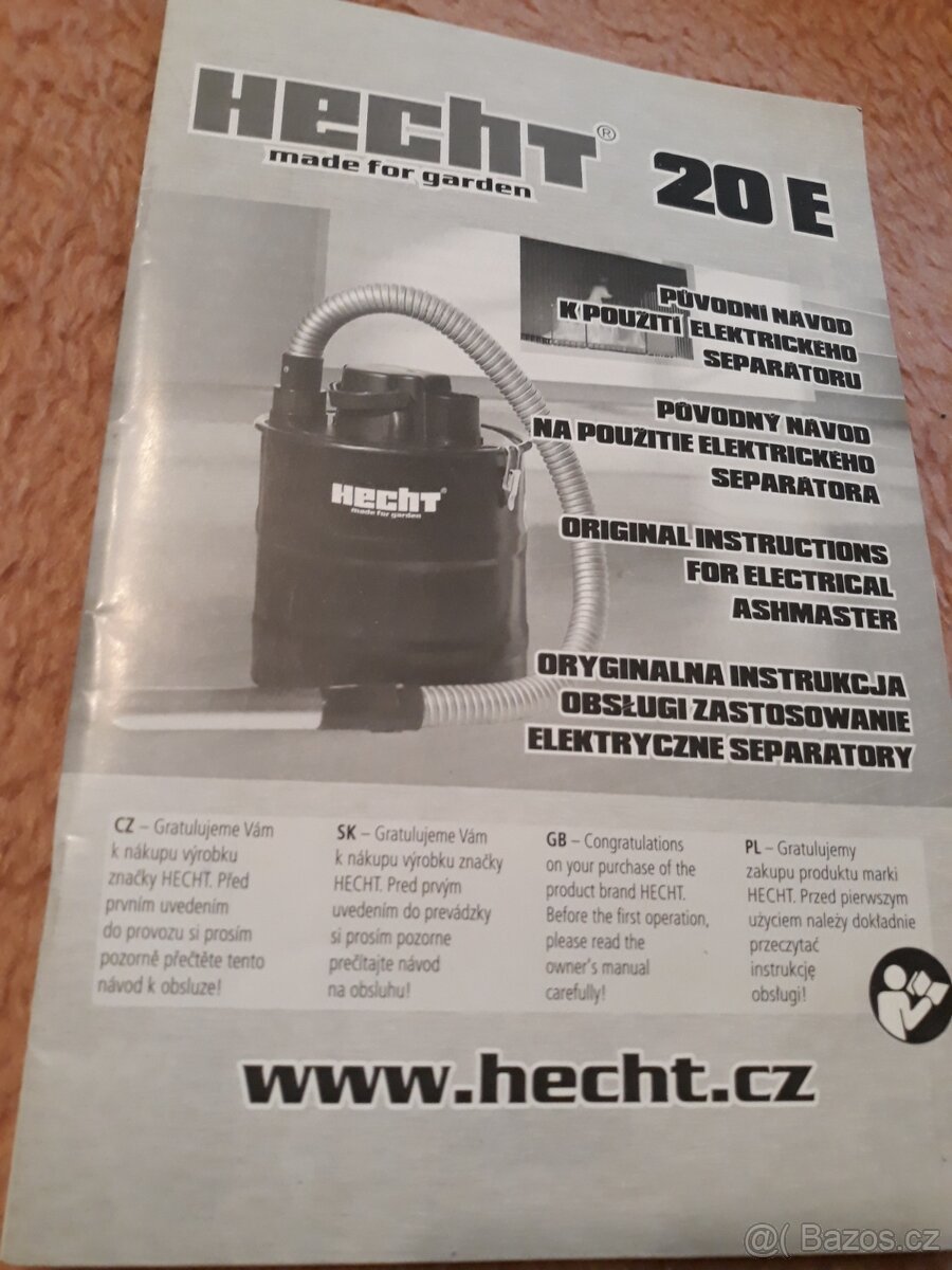 Vysavač na popel zn. HECHT - 2