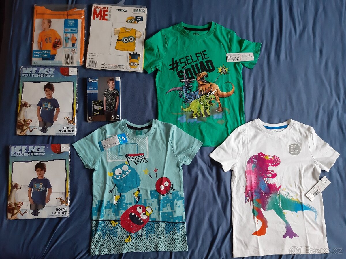Nová trička vel. 122-128 - 2