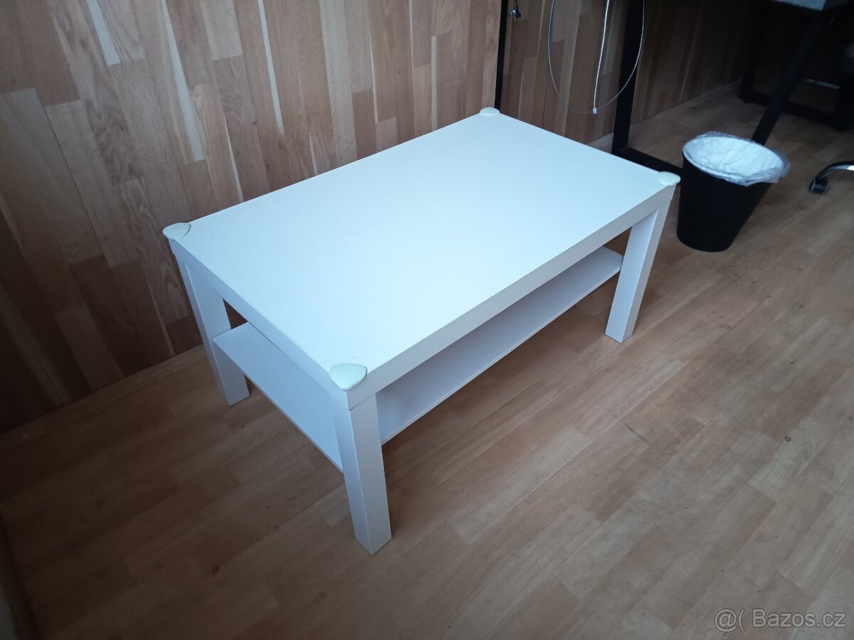 Konferenční stolek Ikea bílá, 90x55 cm - 2