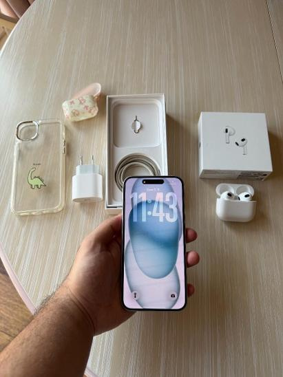 iPhone 15 Plus 256GB modrý – s AirPods 3 🎧📱 Predám iPhone - 2