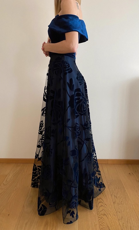 Dámské tmavě modré šaty vel. XS. - 2