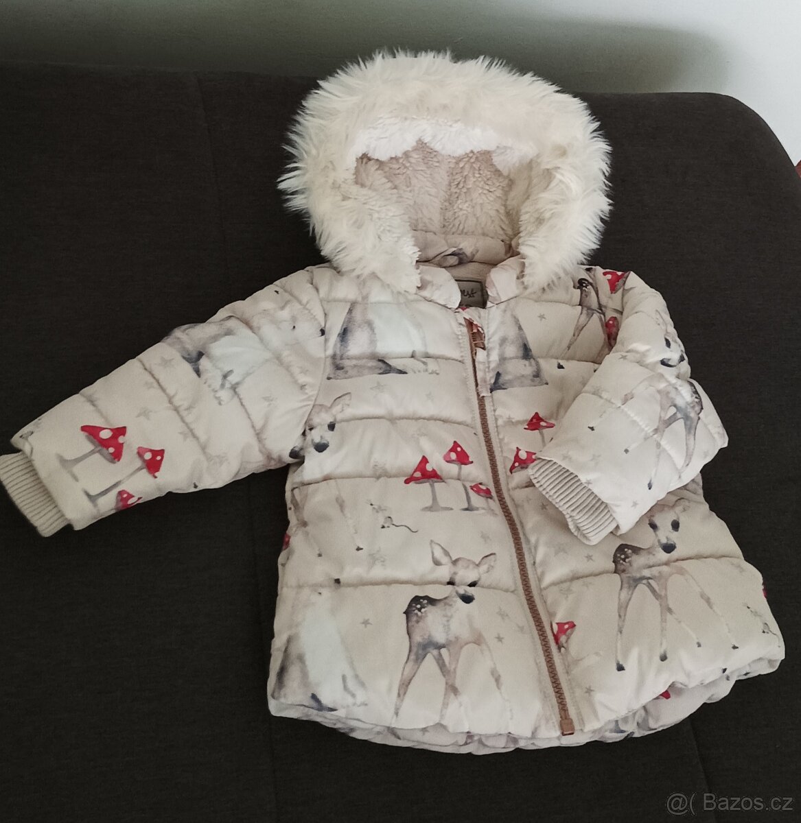 Nádhera zimní teplá bundička Next 6-9m - 2