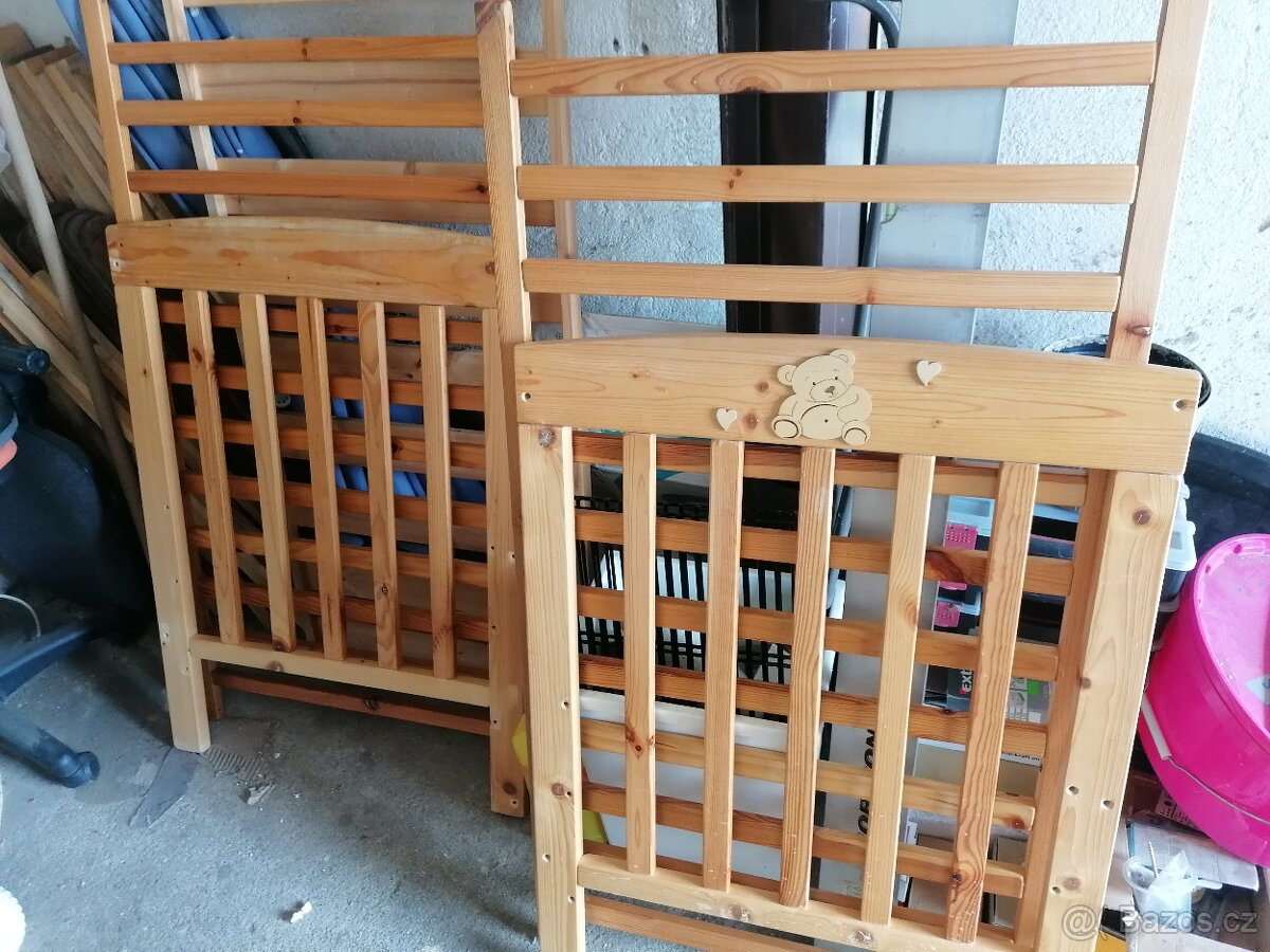 Dětská dřevěná postýlka - 2