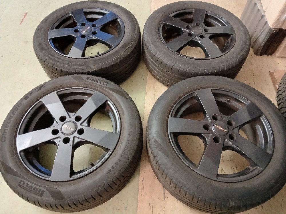 Alu kola Dezent černá R16 s pneu - 2