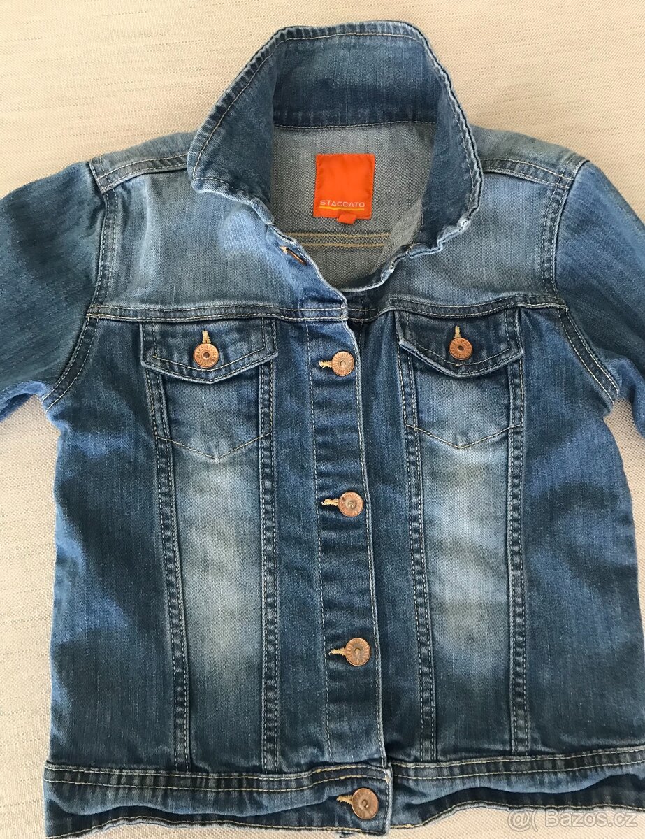 Džinová dívčí bunda vel.152 - 2