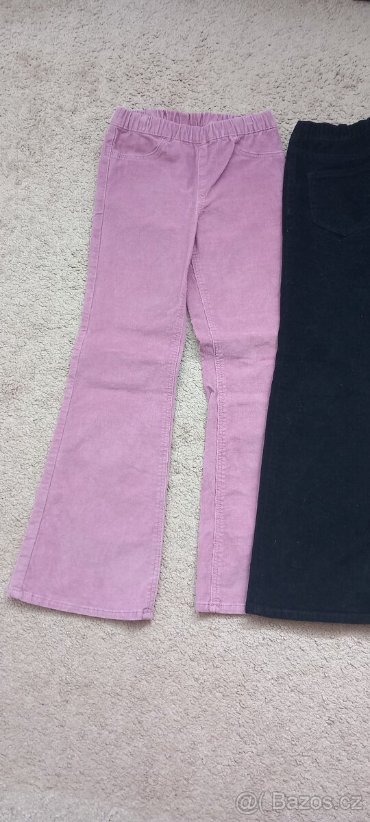 Manžestráky vel 128 H&M divčí - 2