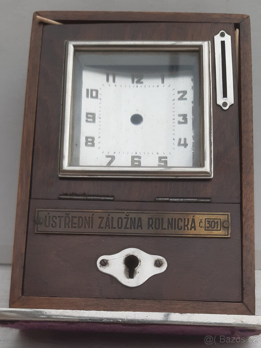 Dřevěné hodiny - pokladnička (bez strojku) - 2