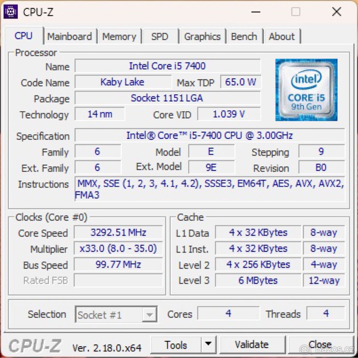 Intel Core i5‑7400 - 2