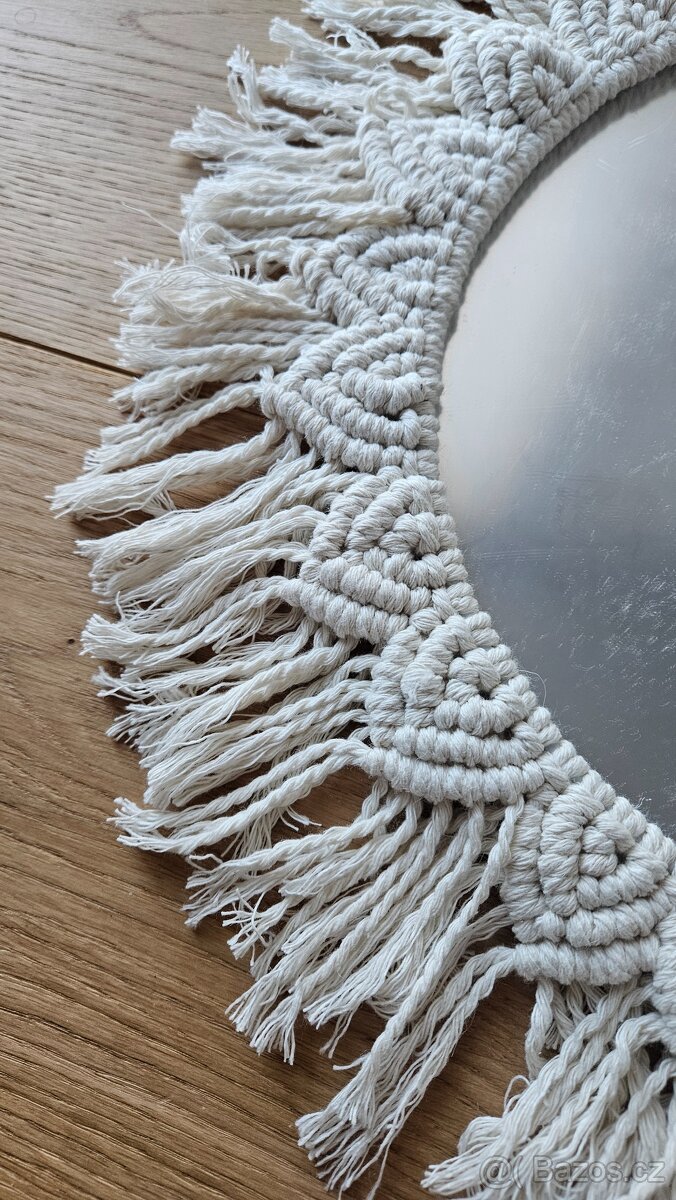 Macramé zrcadlo - NOVÉ - 2
