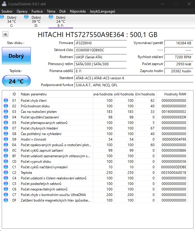 Hitachi 500GB 2,5" HDD - 2