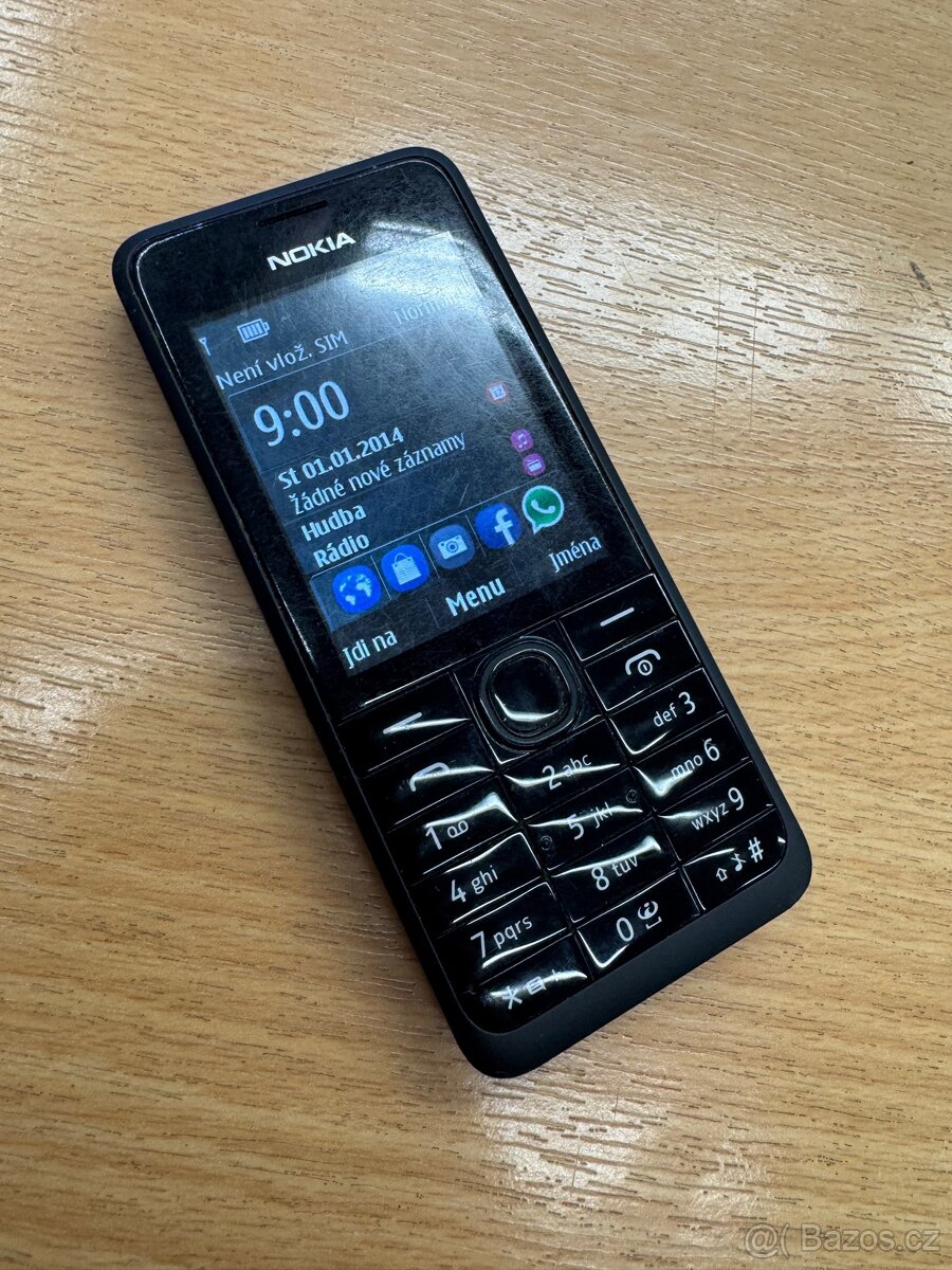 Klasický telefon Nokia 301 + nabíječka - 2