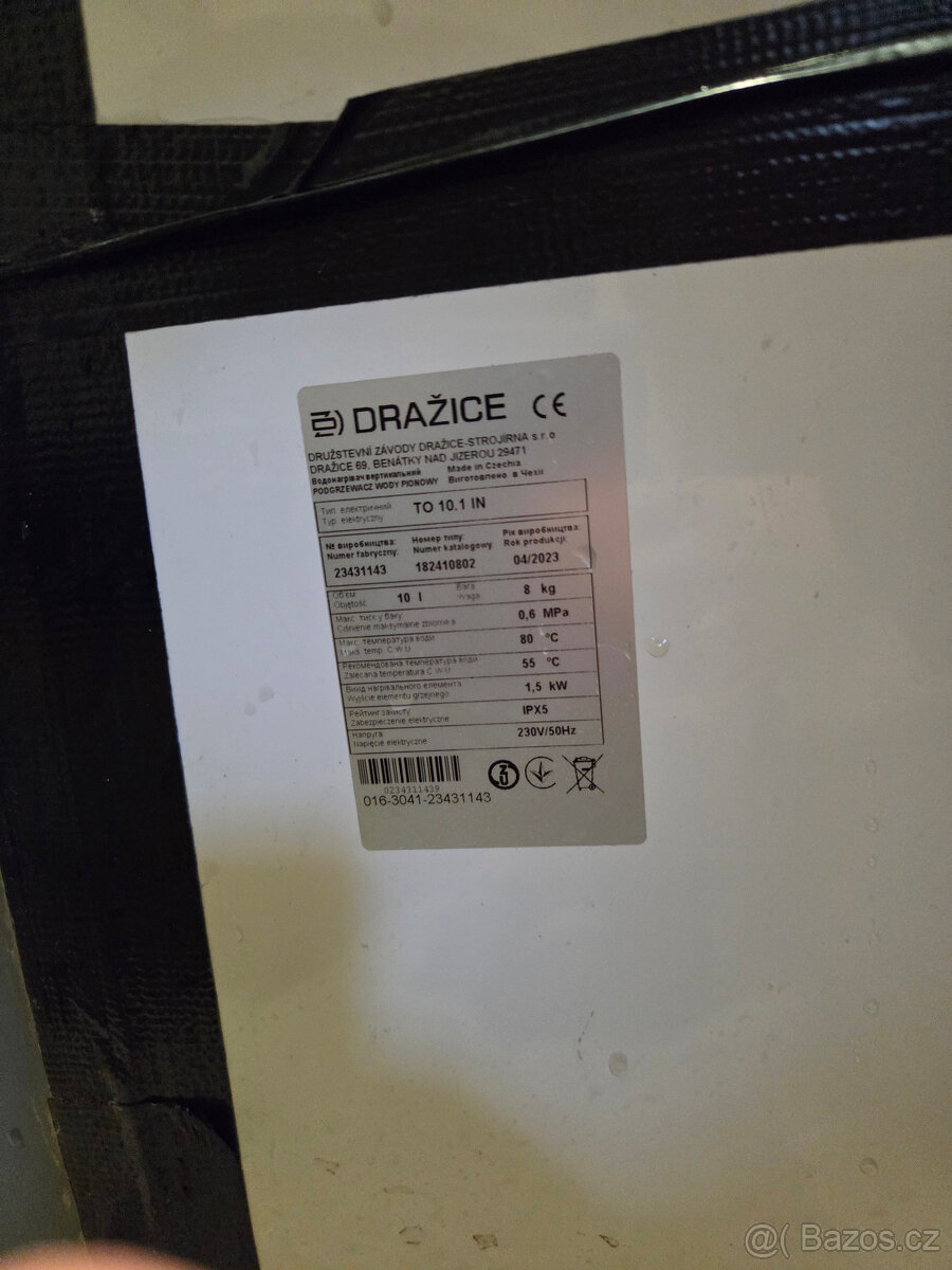 Malý elektrický bojler Dražice TO 10 - 2