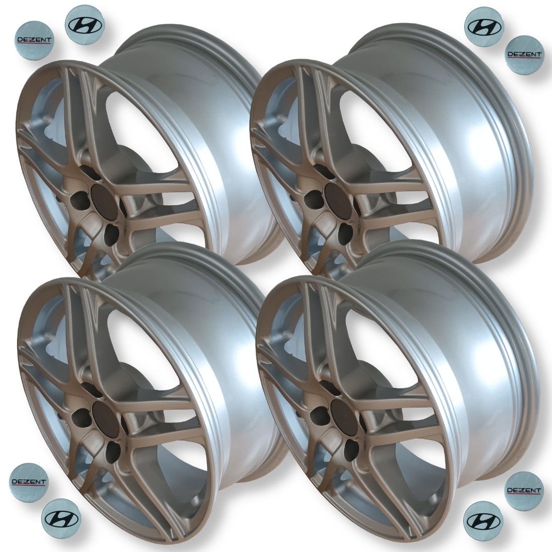 ALU disky DEZENT 6,5Jx15H2 4x100 ET38 – sada 4 ks, nové - 2