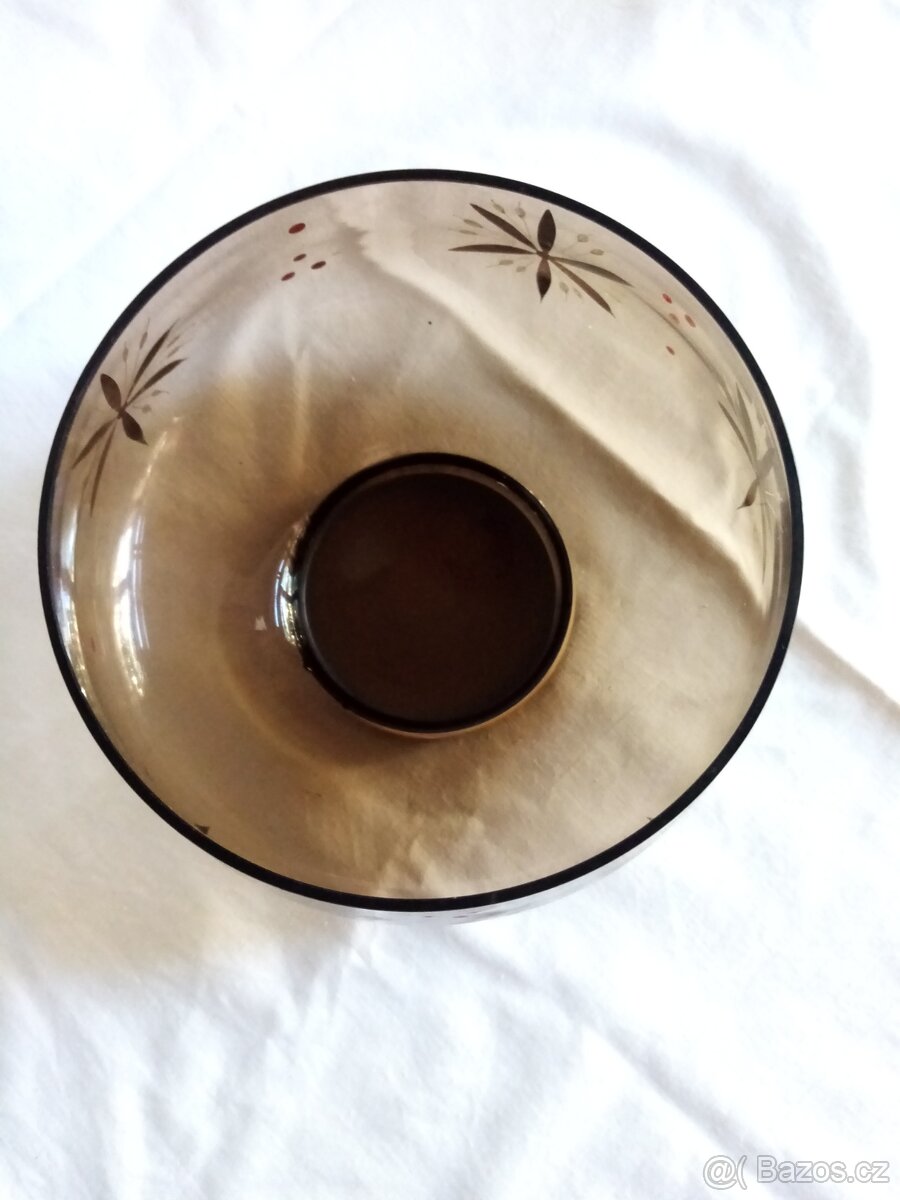 Skleněná mísa na ovoce ručně zdobená - 2