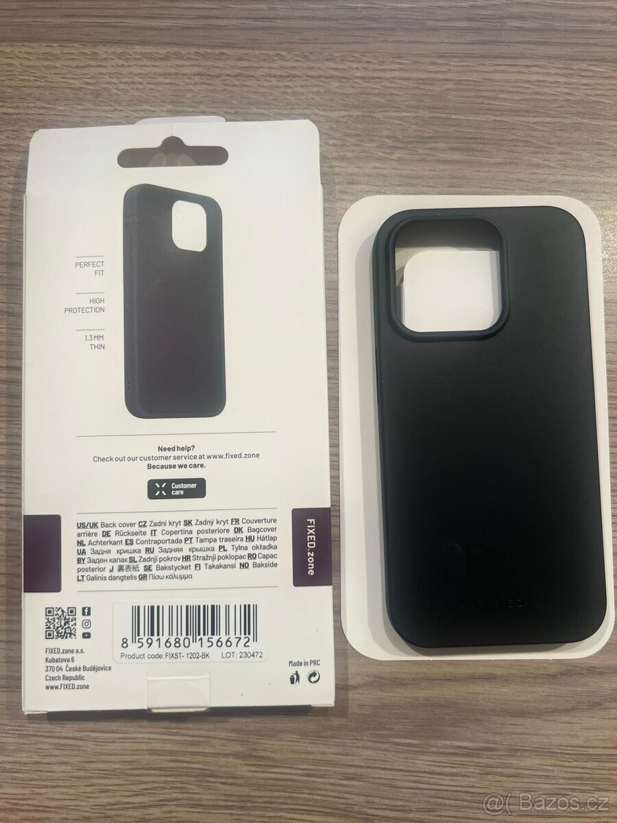Černý kryt Fixed pro Apple iPhone 15 Pro - 2