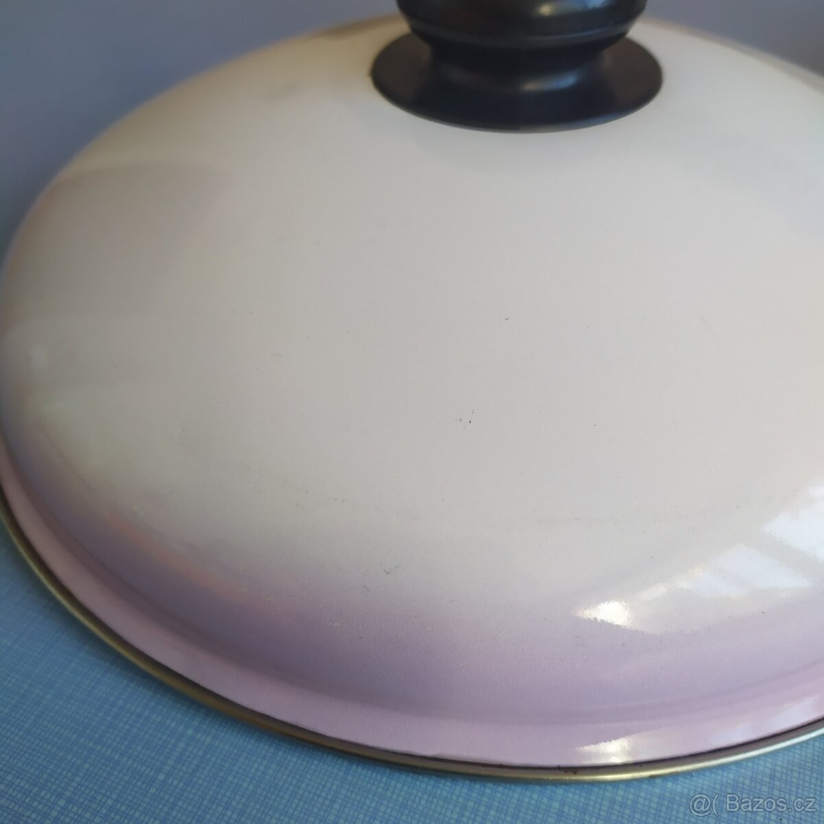 Velká smaltovaná poklice průměr 25 cm sfinx Č.B - 2