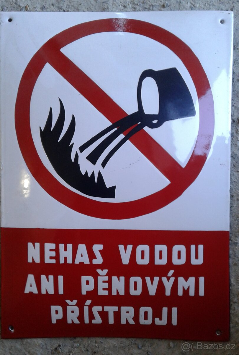 Retro plechové bezpečnostní cedule - 2