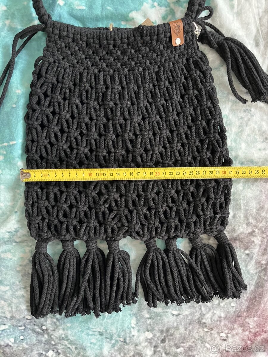 Síťovka macrame černá - 2