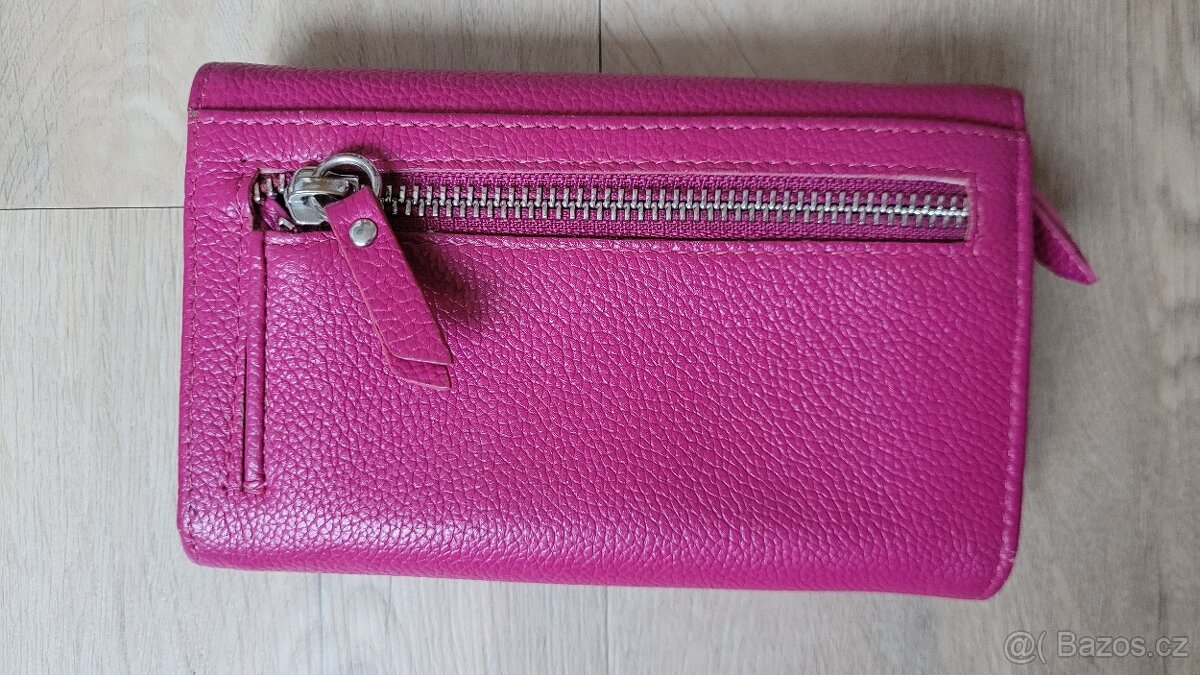Kožená růžová peněženka Tosca Blu - 2