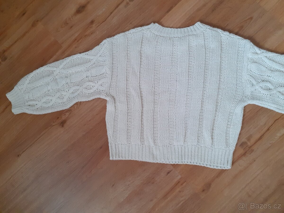Dámský/ dívčí krátký pletený svetr, vel 34 - 2