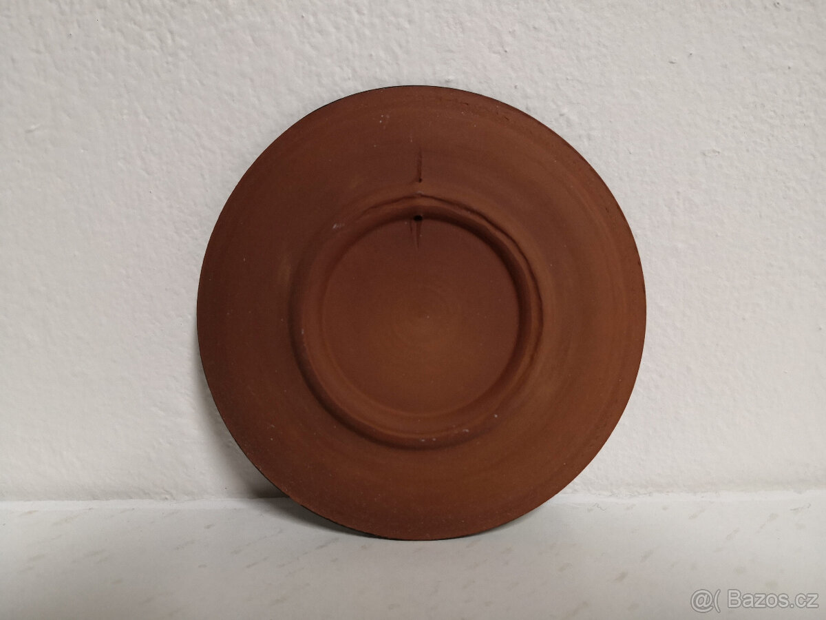 Nastenny ručne maľovaný keramický tanier vyrobený v Grecku - 2