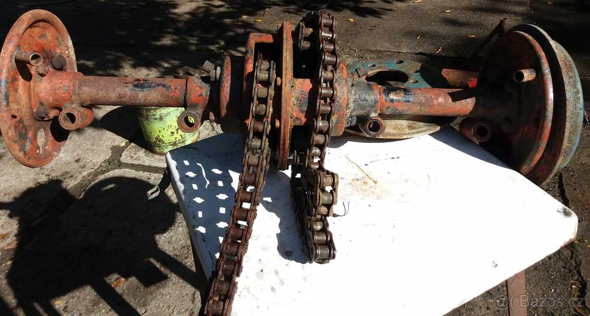 Zadní náprava na zahradní malotraktor - 2