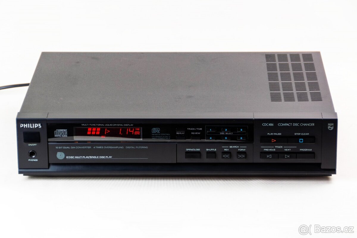 PHILIPS CD-486 / první CD přehrávač s měničem disků - 2