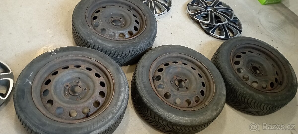 Plechové disky se zimními pneu 505/55, R16, Peugeot 308 - 2