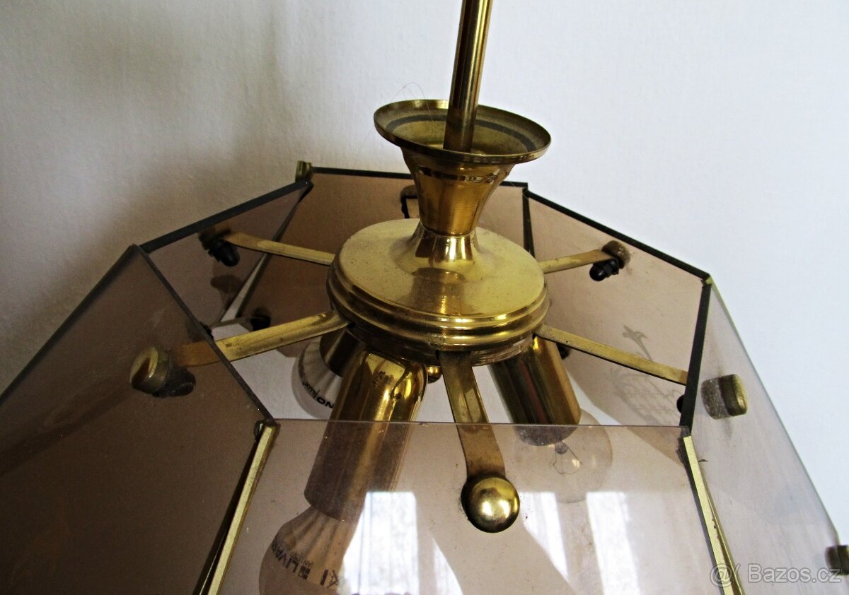 Prodám skleněný retro lustr 1992 - 2