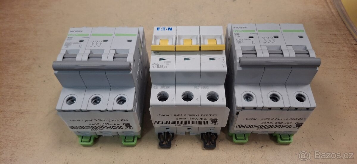 - jistič 3-fázový B20/B25 - 2